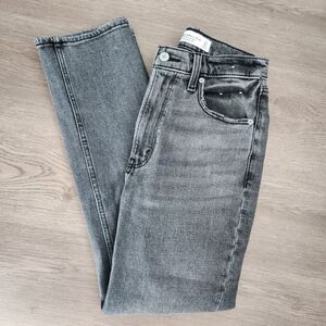 Ankle Straight Grey Jeans